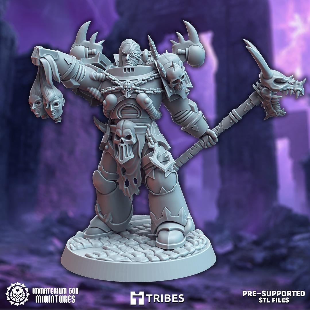 Darkleb Chosen of Malal | Cult of The Forgotten God | Immaterium God Miniatures | 12K Prints