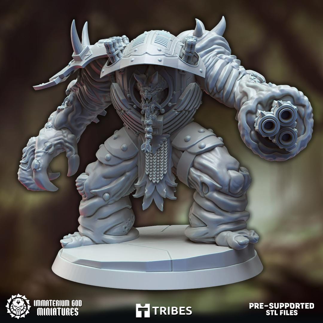 Demonbrute | Warforged Ravagers | Immaterium God Miniatures | 12K Prints