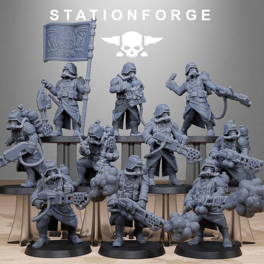 GrimGuard Flamers | Set of 10 Minis | StationForge | 12K Prints