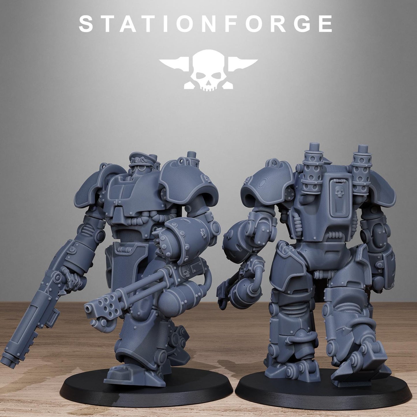 GrimGuard Power Armor | Set of 5 Minis | StationForge | 12K Prints