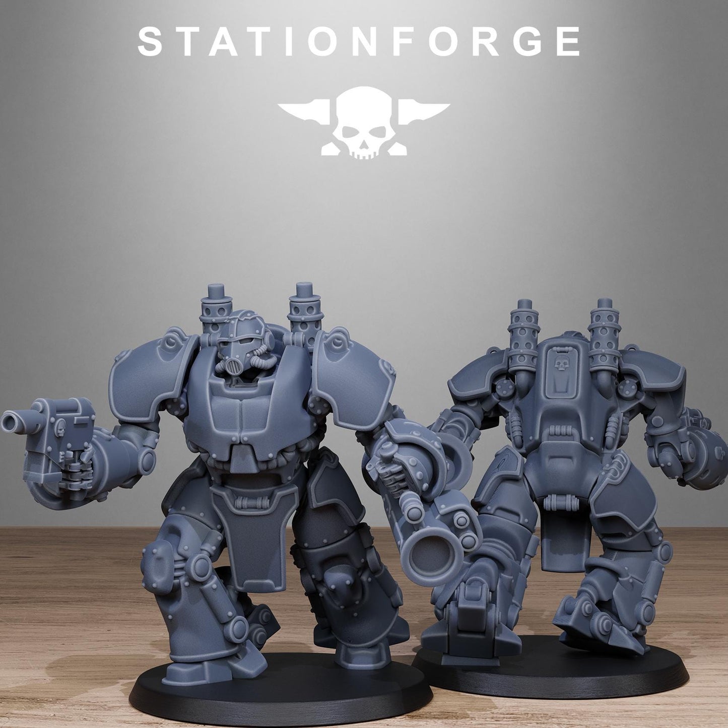 GrimGuard Power Armor | Set of 5 Minis | StationForge | 12K Prints
