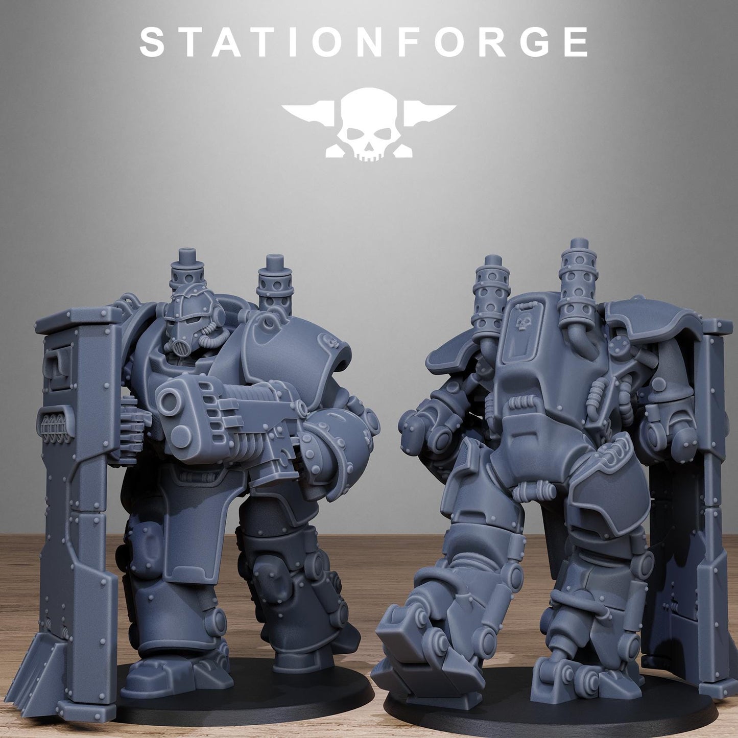 GrimGuard Power Armor | Set of 5 Minis | StationForge | 12K Prints