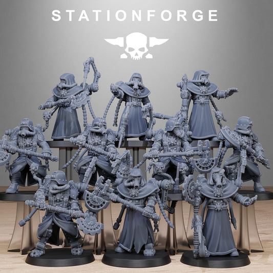GrimGuard Tech Engineers | Set of 10 Minis | StationForge | 12K Prints