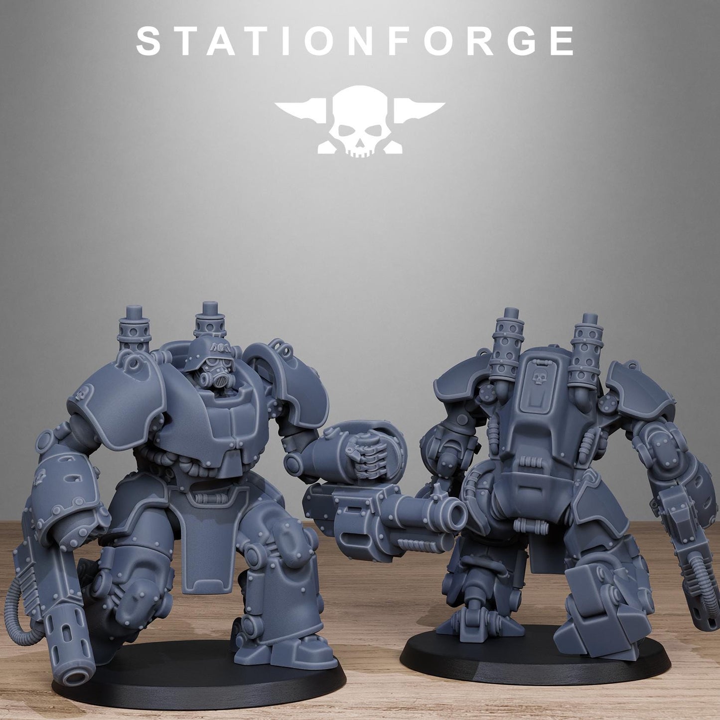 GrimGuard Power Armor | Set of 5 Minis | StationForge | 12K Prints