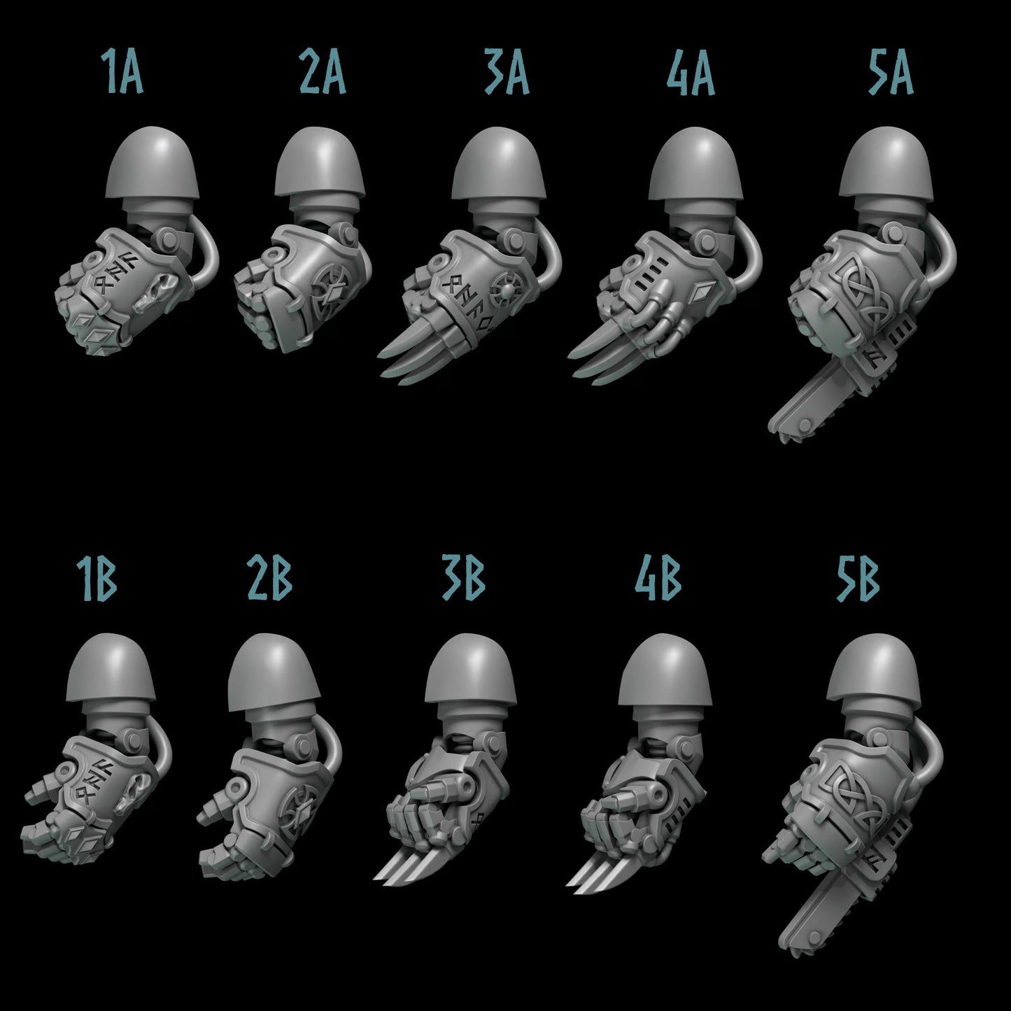 BIG Fists | Set of 5 Pieces | GreyTide Studio - Primal Hounds