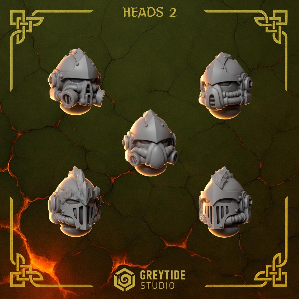 Heads #2 | Set of 5 Pieces | GreyTide Studio - Anvil Wardens