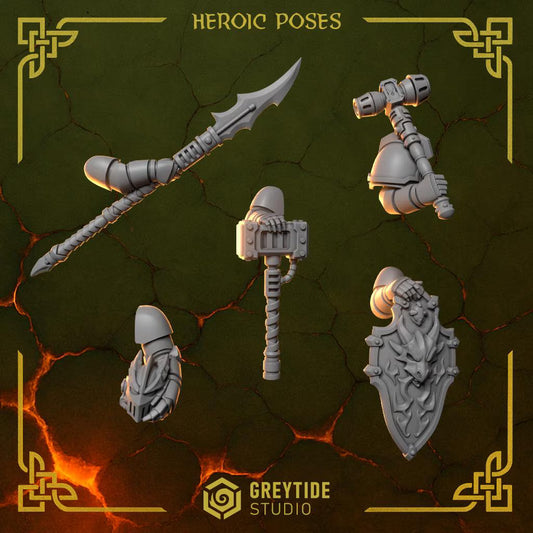 Heroic Arms | Set of 5 Pieces | GreyTide Studio - Anvil Wardens