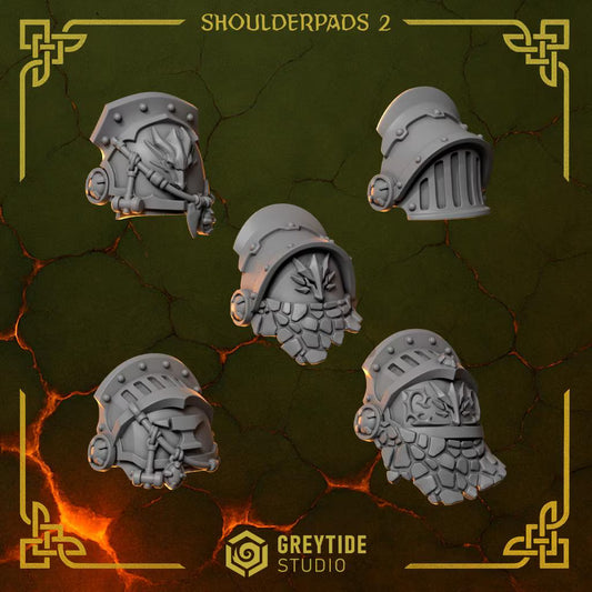 Shoulder Pads #2 | Set of 10 Pieces | GreyTide Studio - Anvil Wardens