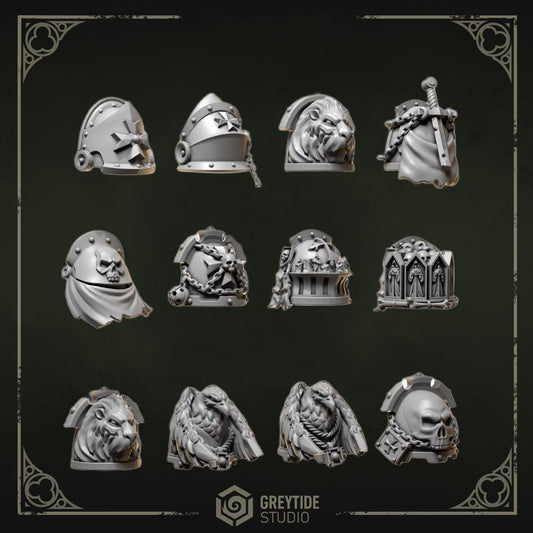 Shoulder Pads #1 | Set of 12 Pieces | GreyTide Studio - Eternal Pilgrims