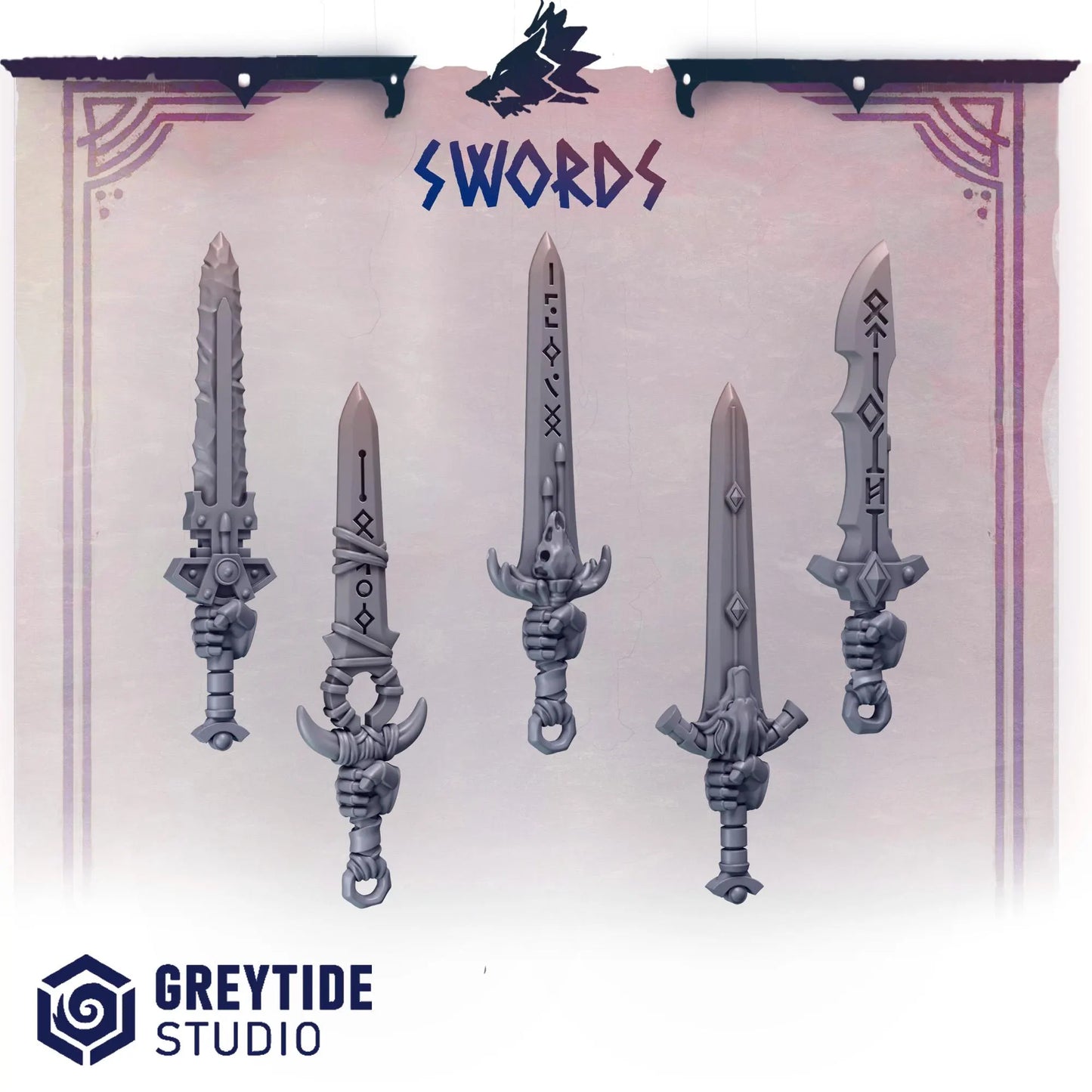 Swords | Set of 5 Pieces | GreyTide Studio - Primal Hound