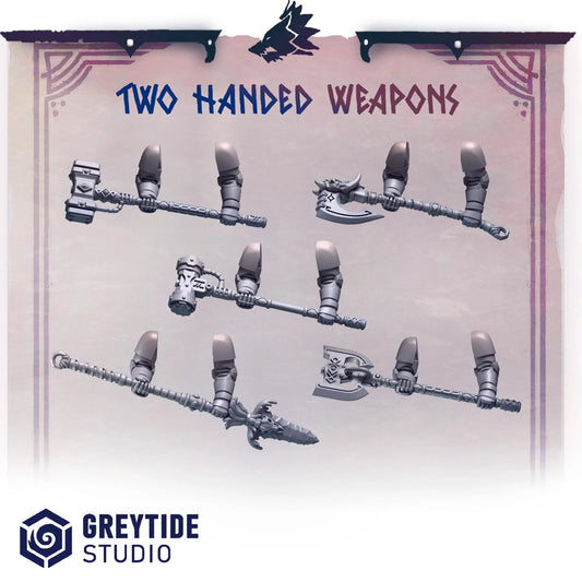Two Handed Weapons | Set of 5 Pieces | GreyTide Studio - Primal Hounds