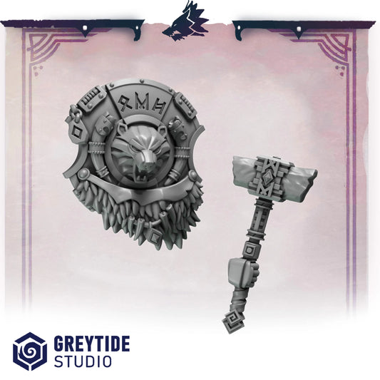 Hammers and Shields | Set of 10 Pieces | GreyTide Studio - Primal Hounds