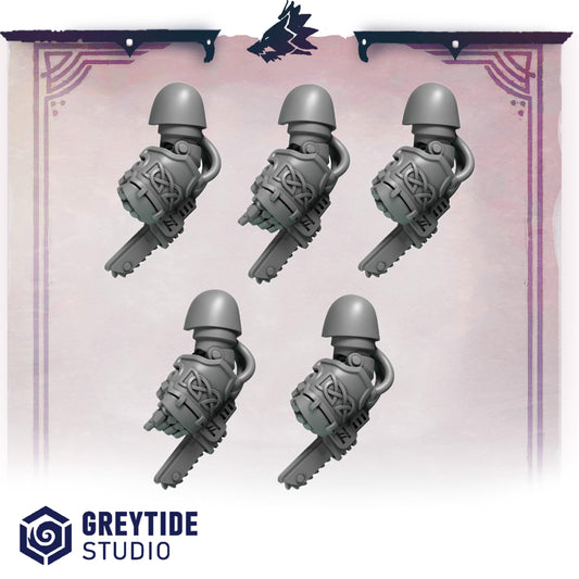 BIG Chainsaw Fists | Set of 5 Pieces | GreyTide Studio - Primal Hounds