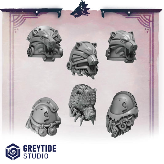 Shoulder Pads - Bear Company | Set of 12 Pieces | GreyTide Studio - Primal Hounds