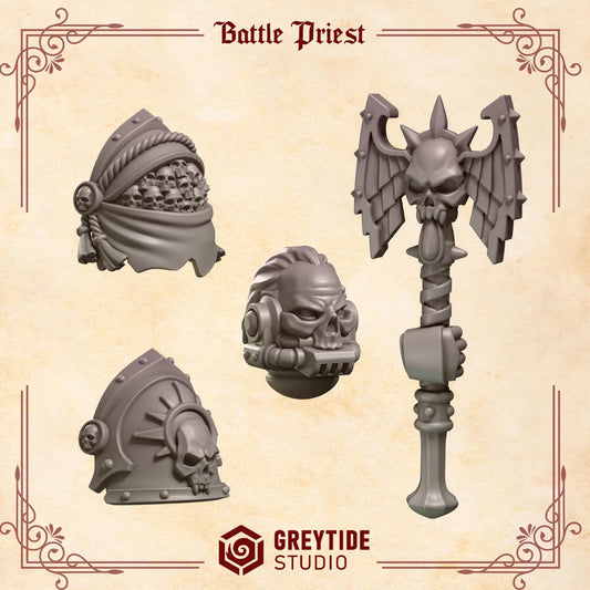 Battle Priest Upgrade Kit | Set of 4 Pieces | GreyTide Studio - Crimson Lords
