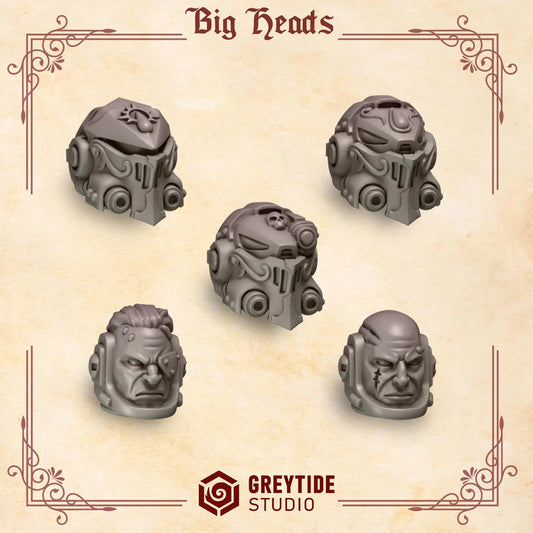 BIG Heads | Set of 5 Pieces | GreyTide Studio - Crimson Lords