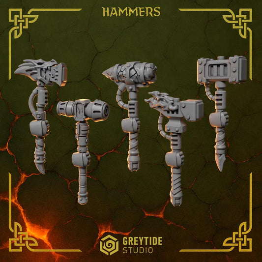 Hammers | Set of 5 Pieces | GreyTide Studio - Anvil Wardens
