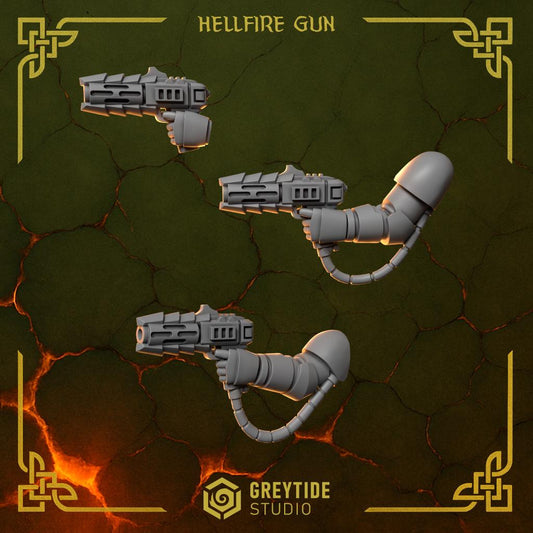 Hellfire Pistols | Set of 5 Pieces | GreyTide Studio - Anvil Wardens