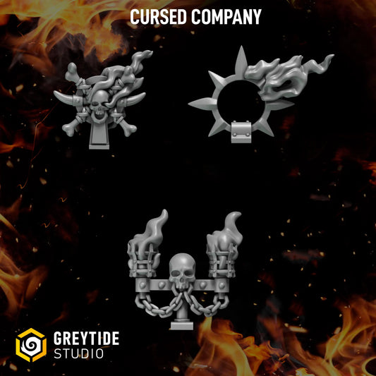 Backpack Toppers | Set of 15 Pieces | GreyTide Studio - Cursed Company