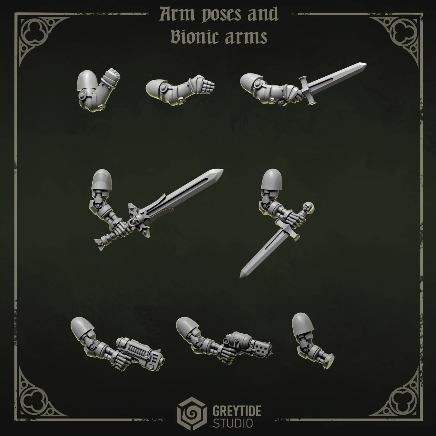 Bionic Arms | Set of 8 Pieces | GreyTide Studio - Eternal Pilgrims