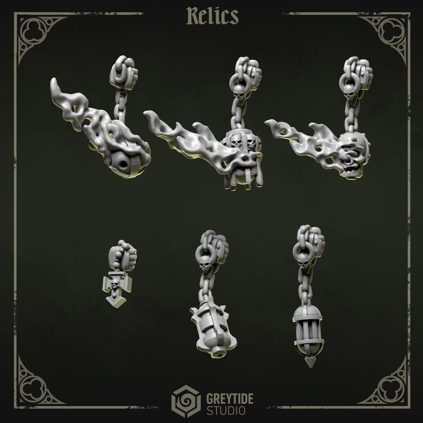 Censer / Incense Burners and Relics | Set of 6 Pieces | GreyTide Studio - Eternal Pilgrims | 12K Prints