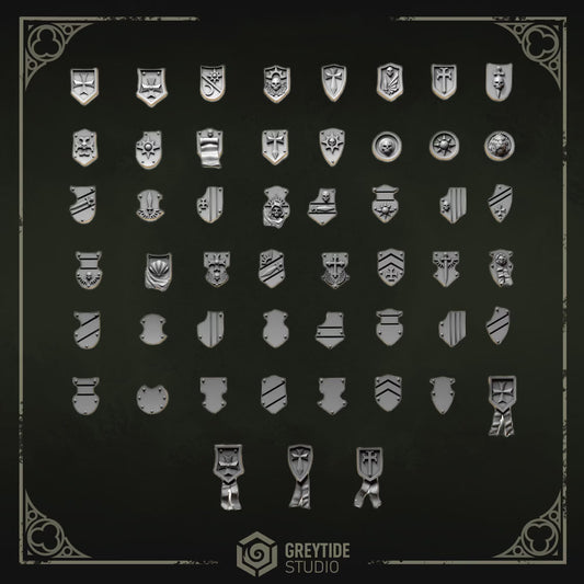 Shoulder Shields | Set of 51 Pieces | GreyTide Studio - Eternal Pilgrims