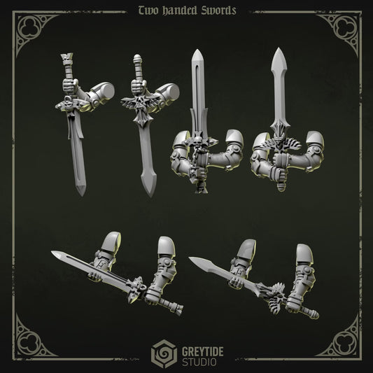 Two Handed Swords | Set of 6 Pieces | GreyTide Studio - Eternal Pilgrims