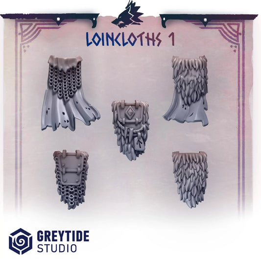 Loincloths #1 | Set of 5 Pieces | GreyTide Studio - Primal Hounds