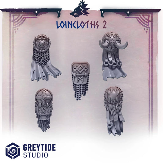 Loincloths #2 | Set of 5 Pieces | GreyTide Studio - Primal Hounds