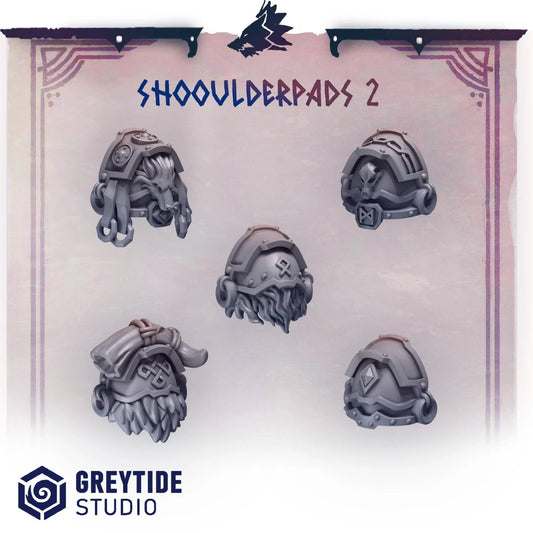 Shoulder Pads #2 | Set of 10 Pieces | GreyTide Studio - Primal Hounds