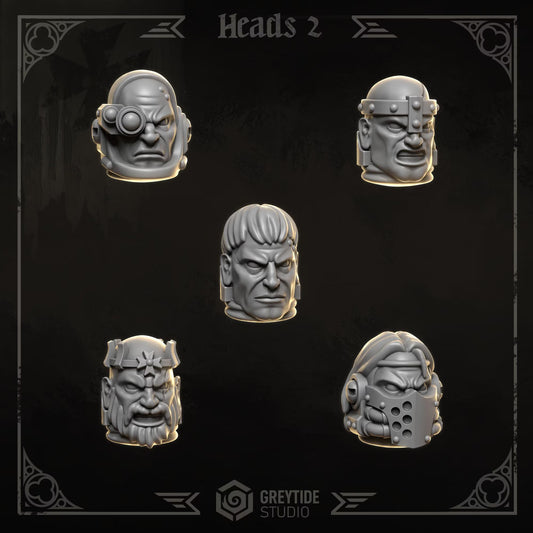 BIG Heads #2 | Set of 5 Pieces | GreyTide Studio - Eternal Crusaders