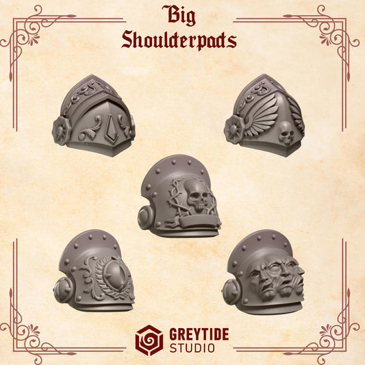 BIG Shoulder Pads | Set of 10 Pieces | GreyTide Studio - Crimson Lords