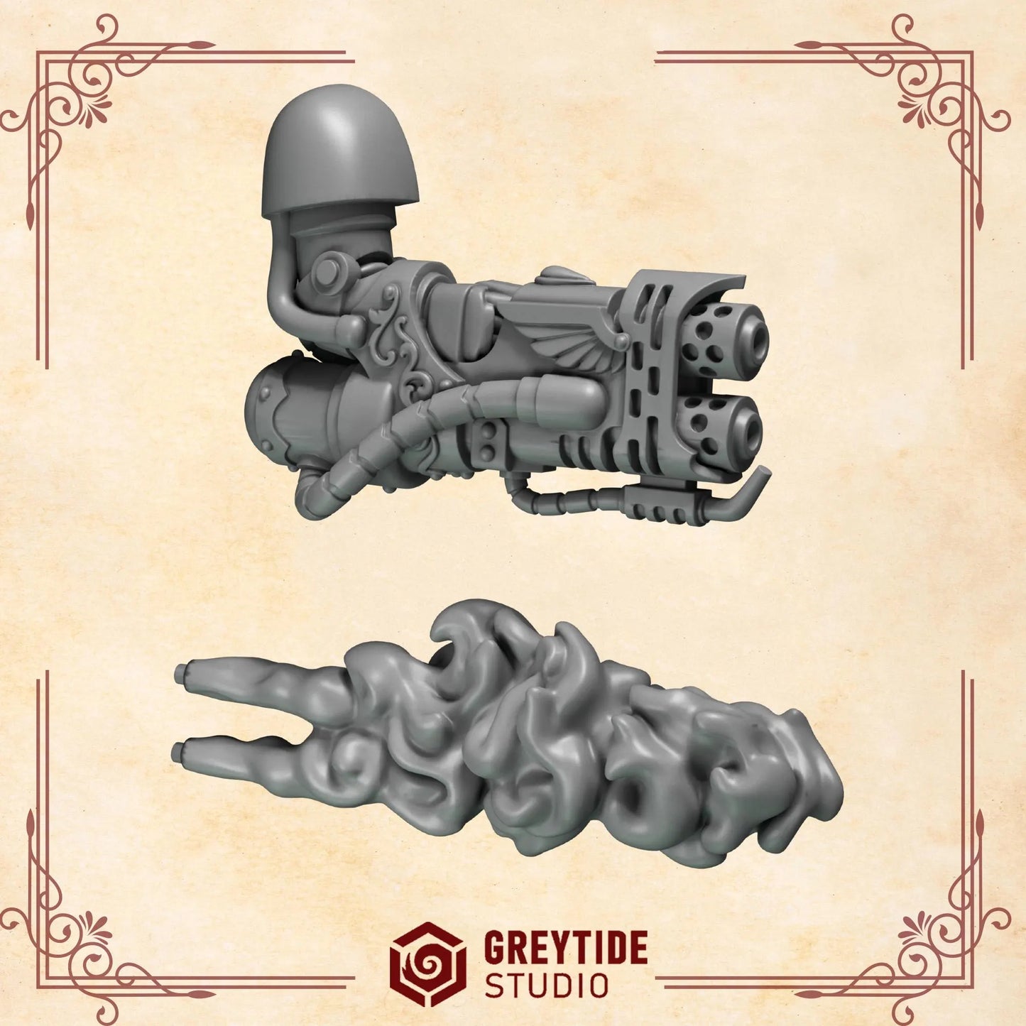 BIG Heavy Flamethrower | GreyTide Studio - Crimson Lords