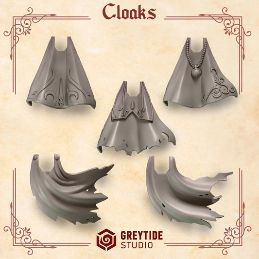 Cloaks | Set of 5 Pieces | GreyTide Studio - Crimson Lords