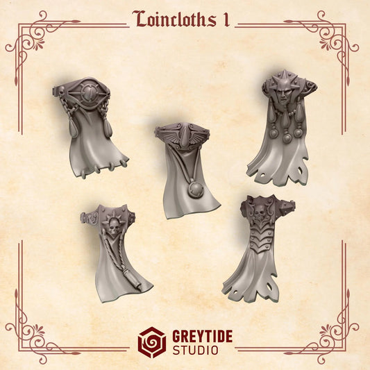 Loincloths #1 | Set of 5 Pieces | GreyTide Studio - Crimson Lords