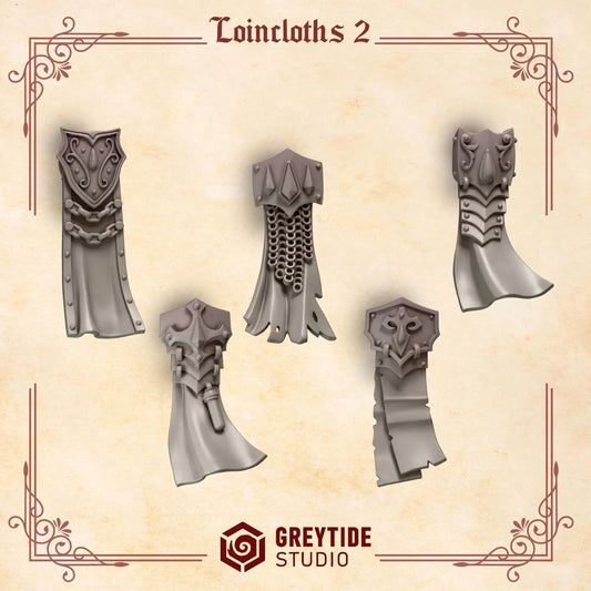 Loincloths #2 | Set of 5 Pieces | GreyTide Studio - Crimson Lords