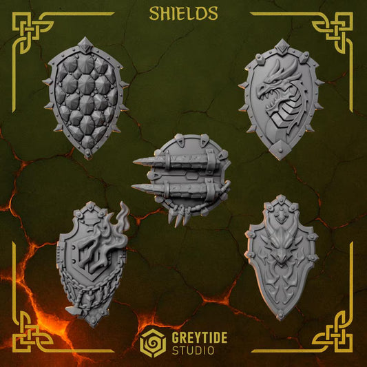 Shields | Set of 5 Pieces | GreyTide Studio - Anvil Wardens