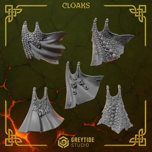 Cloaks | Set of 5 Pieces | GreyTide Studio - Anvil Wardens