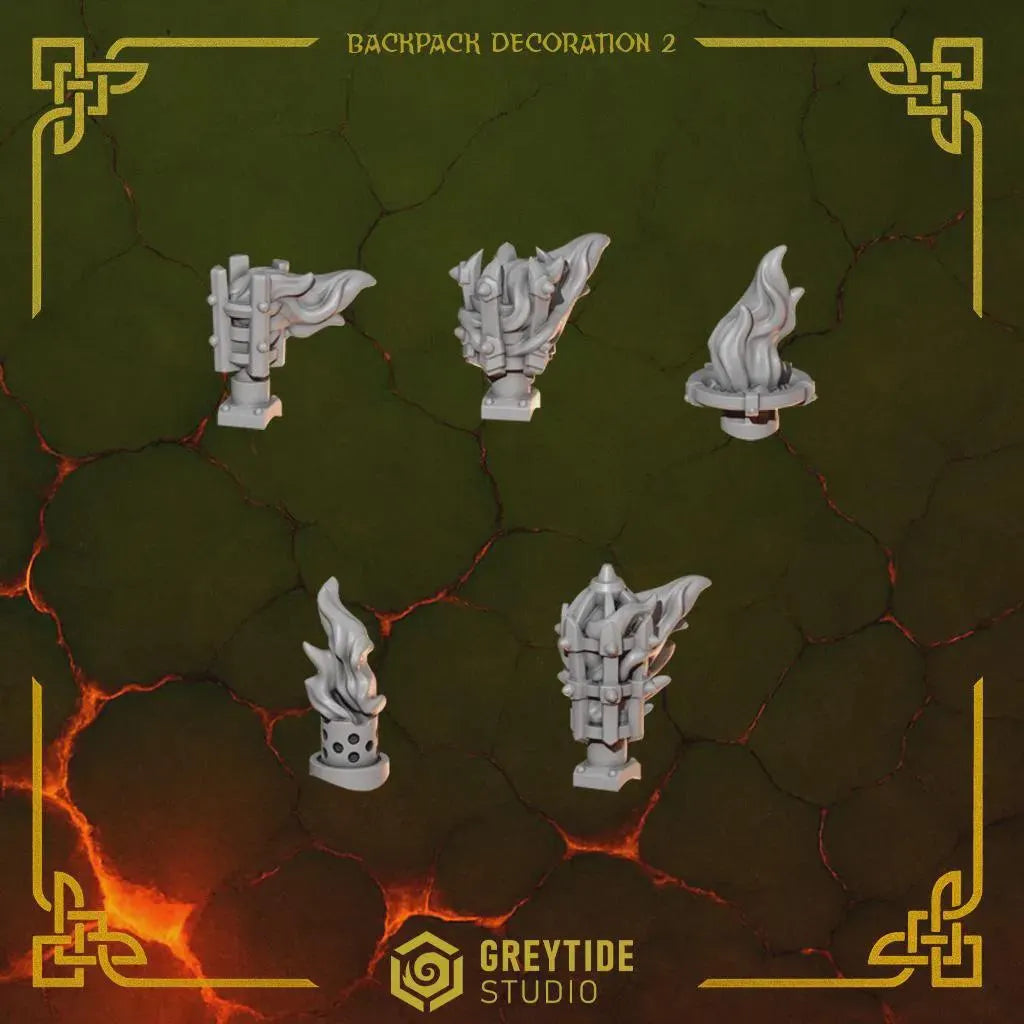 Backpack Toppers #2 | Set of 15 Pieces | GreyTide Studio - Anvil Wardens