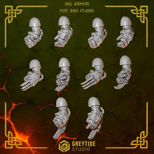 BIG Claws and Fists | Set of 5 Pieces | GreyTide Studio - Anvil Wardens