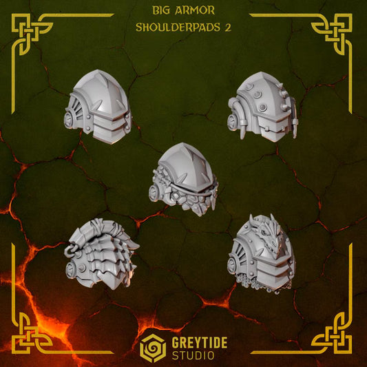 BIG Shoulder Pads #2 | Set of 10 Pieces | GreyTide Studio - Anvil Wardens