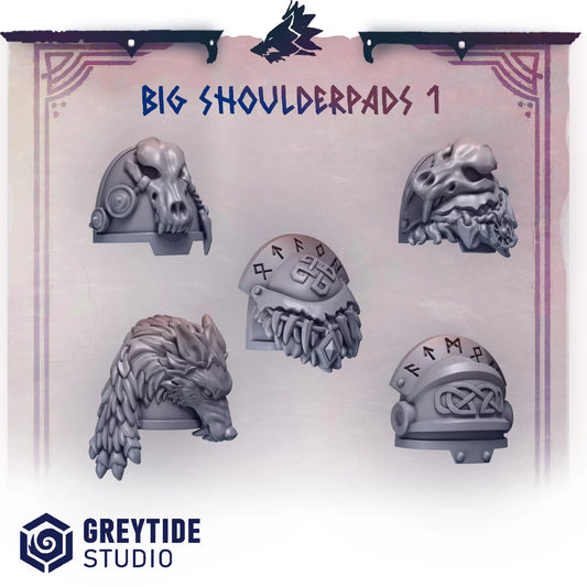 BIG Shoulder Pads #1 | Set of 10 Pieces | GreyTide Studio - Primal Hounds