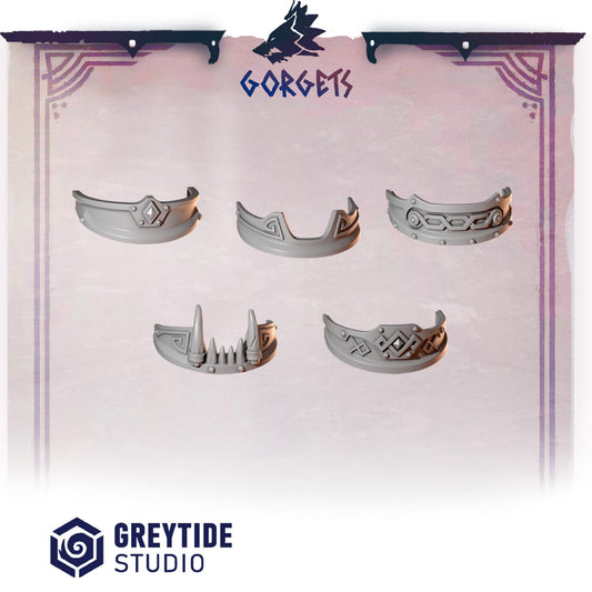 BIG Gorgets | Set of 10 Pieces | GreyTide Studio - Primal Hounds