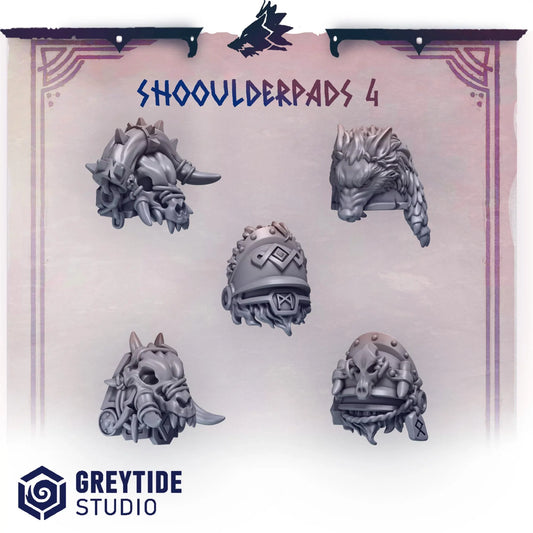 Shoulder Pads #4 | Set of 10 Pieces | GreyTide Studio - Primal Hounds