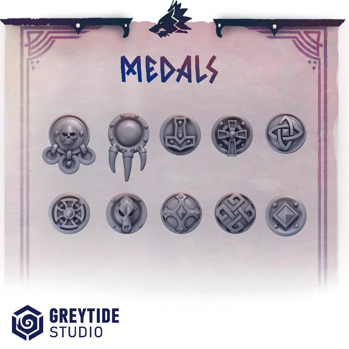 Shoulder Shields | Set of 30 Pieces | GreyTide Studio - Primal Hounds