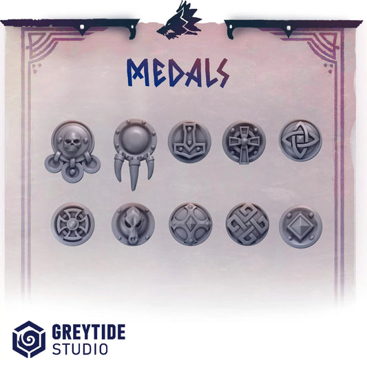 Shoulder Shields | Set of 30 Pieces | GreyTide Studio - Primal Hounds