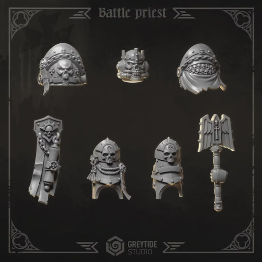 BIG Battle Priest Upgrade Kit | Set of 7 Pieces | GreyTide Studio - Eternal Crusaders