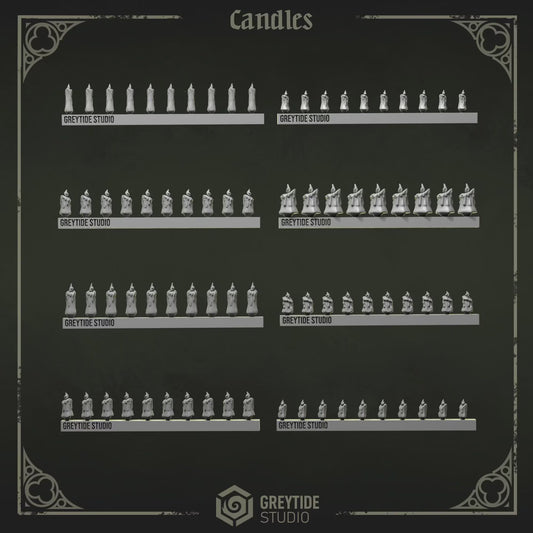 Candles | Set of 80 Pieces | GreyTide Studio - Eternal Pilgrims