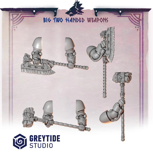 BIG Two Handed Weapons | Set of 5 Pieces | GreyTide Studio - Primal Hounds