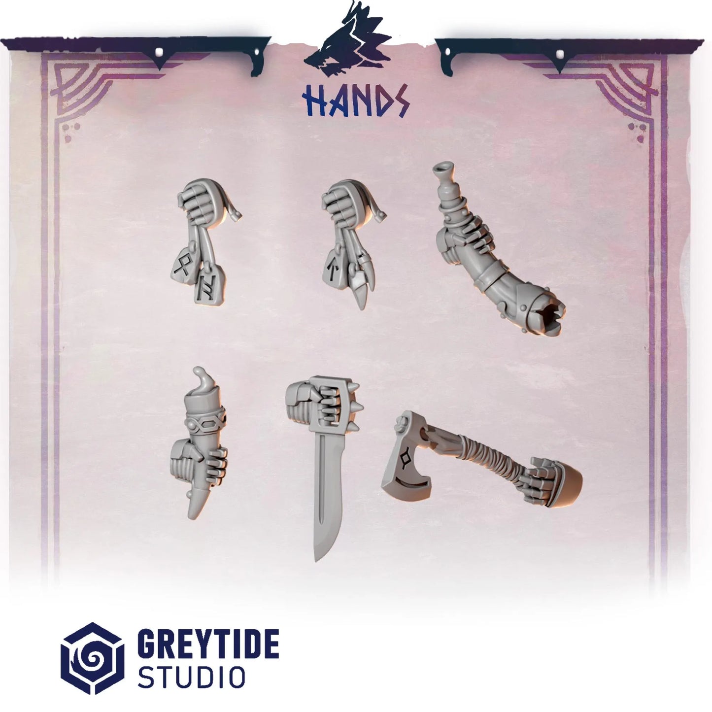Hand Accessories | Set of 10 Pieces | GreyTide Studio - Primal Hounds